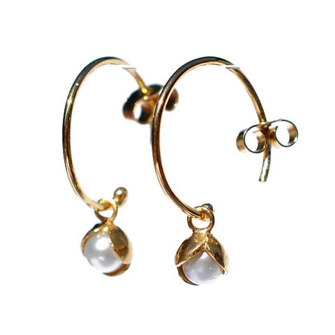 09. Small Bud Floret Hoop Earrings