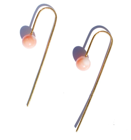 Rosy Bobbles Hook Earrings