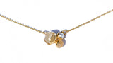 12. Bud Floret Triple Necklace Moonstone and Pearl